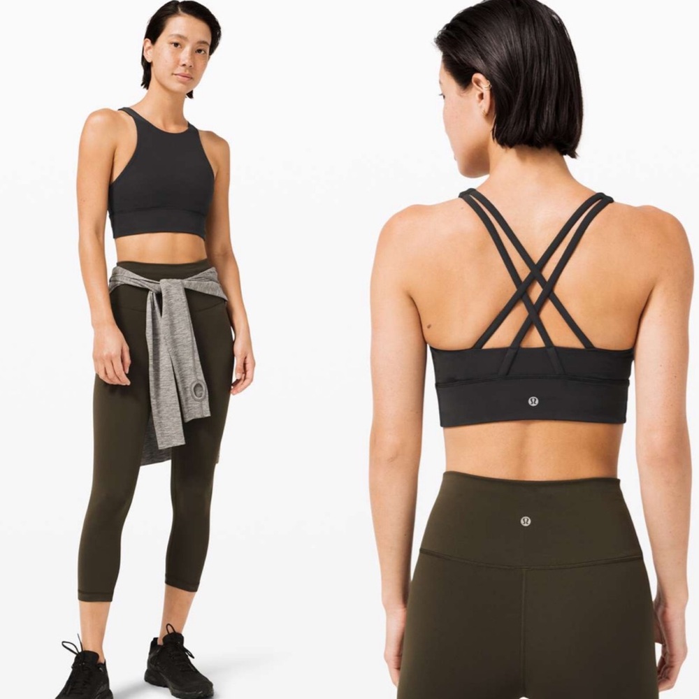Lululemon Energy Bra High Neck Long Line *ToughBlack! NWT